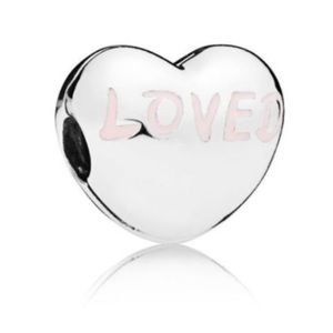 Pandora Jewelry Pandora Pink Enamel Loved Heart Clip Retired